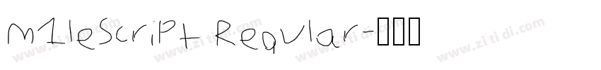 M1leScript Regular字体转换 M1leScript Regular字体转换